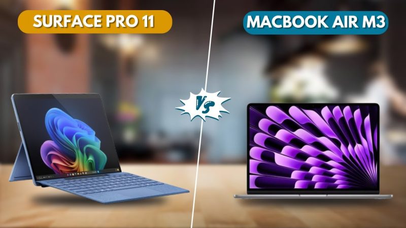 MacBook Air M3 vs. Surface Pro 11: The Ultimate Coffee Shop Productivity Duel